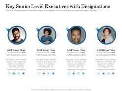 Key senior level executives with designations ppt model structure