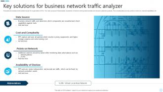 Key Solutions For Business Network Traffic Analyzer