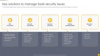 Key Solutions To Manage Saas Security Issues
