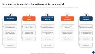 Key Sources To Consider Strategic Retirement Planning To Build Secure Future Fin SS Ideas Aesthatic