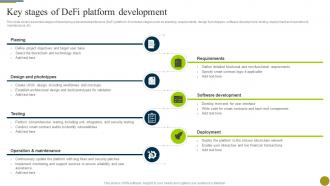Key Stages Of Defi Platform Development Understanding Role Of Decentralized BCT SS