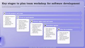 Key Stages To Plan Team Workshop For Software Development