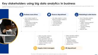 Key Stakeholders Using Big Data Analytics In Business Big Data Analytics Applications Data Analytics SS