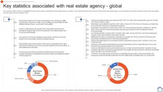 Key Statistics Associated With Real Estate Real Estate Consultancy Business Plan BP SS Pre designed Ideas