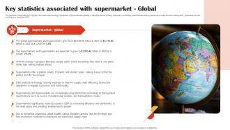 Key Statistics Associated With Supermarket Global Retail Market Business Plan BP SS V