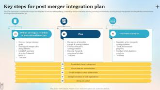 Key Steps For Post Merger Integration Plan