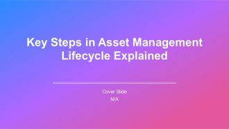Key Steps In Asset Management Lifecycle Explained PPT Structure AT