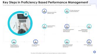 Key steps in proficiency based performance management