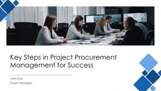 Key Steps In Project Procurement Management For Sucess PPT Mockup AT