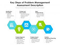 Key steps of problem management assessment description
