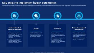 Key Steps To Implement Hyper Automation Hyperautomation Technology Transforming