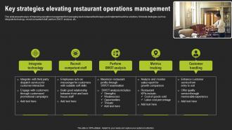 Key Strategies Elevating Restaurant Operations Management