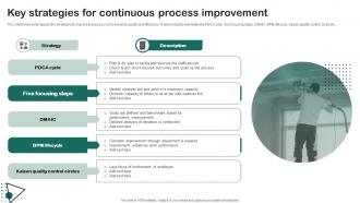 Key Strategies For Continuous Process Improvement
