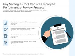 Key strategies for effective employee performance review process