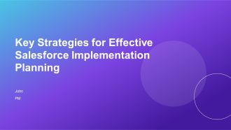 Key Strategies For Effective Salesforce Implementation Planning PPT Mockup AT