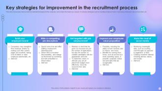 Key Strategies For Improvement In The Recruitment Process
