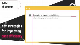 Key Strategies For Improving Cost Efficiency Powerpoint Presentation Slides Multipurpose Aesthatic