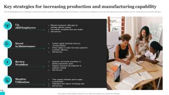 Key Strategies For Increasing Production And Manufacturing Capability