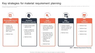Key Strategies For Material Requirement Planning