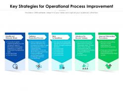 Key Strategies For Operational Process Improvement