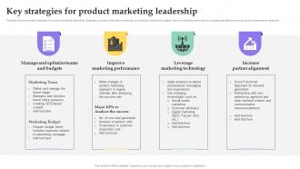 Key Strategies For Product Marketing Leadership