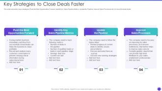 Key Strategies To Close Deals Faster Sales Pipeline Management Strategies
