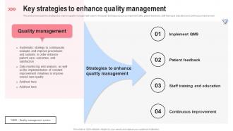 Key Strategies To Enhance Quality Implementing Hospital Management Strategies To Enhance Strategy SS