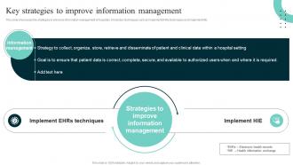 Key Strategies To Improve Information Improving Hospital Management For Increased Efficiency Strategy SS V