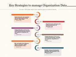 Key strategies to manage organization data