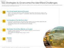 Key Strategies To Overcome The Identified Challenges Strategies Reduce Construction Defects Claim