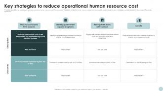 Key Strategies To Reduce Operational Human Resource Cost