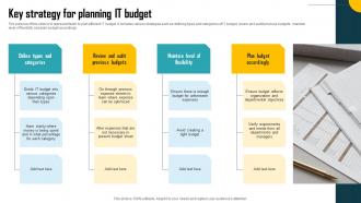 Key Strategy For Planning It Budget