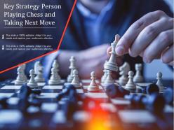 Key strategy person playing chess and taking next move