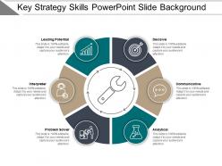 Key strategy skills powerpoint slide background