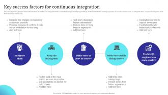 Key Success Factors For Continuous Integration Building Collaborative Culture