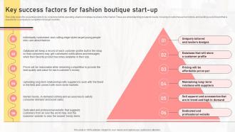 Key Success Factors For Fashion Boutique Start Up Boutique Shop Business Plan BP SS