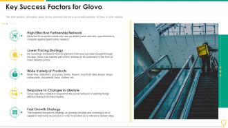 Key Success Factors For Glovo Glovo Investor Funding Elevator Pitch Deck