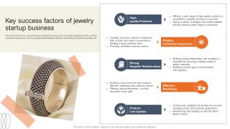 Key Success Factors Of Jewelry Startup Business Accessories Business Plan BP SS