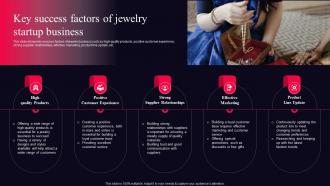 Key Success Factors Of Jewelry Startup Business Fine Jewelry Business Plan BP SS