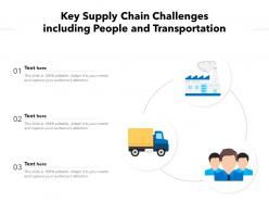 Key supply chain challenges including people and transportation