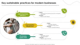 Key Sustainable Practices For Modern Businesses PPT Sample