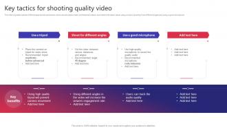 Key Tactics For Shooting Quality Video Building Video Marketing Strategies