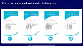 Key Tactics To Plan And Increase Order Fulfilment Rate