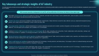 Key Takeaways And Strategic Insights Of Iot Industry Global Iot Industry Outlook IR SS
