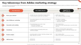Key Takeaways From Adidas Marketing Strategy Critical Evaluation Of Adidas Strategy SS