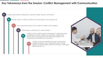 Key Takeaways From Conflict Management With Communication Training Ppt