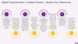 Key Takeaways From Digital Transformation In Retail Industry Training Ppt