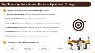 Key Takeaways from Kaizen Training Sessions Training Ppt Best Appealing