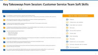 Key Takeaways From Session Customer Service Team Soft Skills Edu Ppt