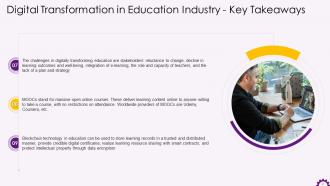 Key Takeaways From Session Digital Transformation In Education Industry Training Ppt